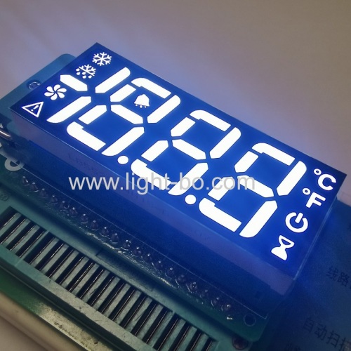 ultraweiße 3-stellige LED-Anzeige 7-Segment-gemeinsame Kathode für Kühlschranksteuerung
