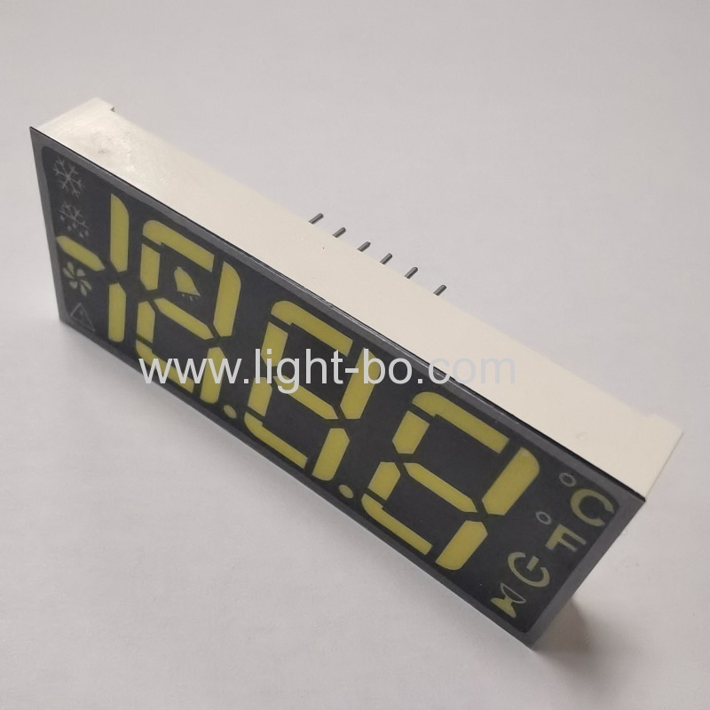 display led ultra branco de 3 dígitos catodo comum de 7 segmentos para controlador de geladeira