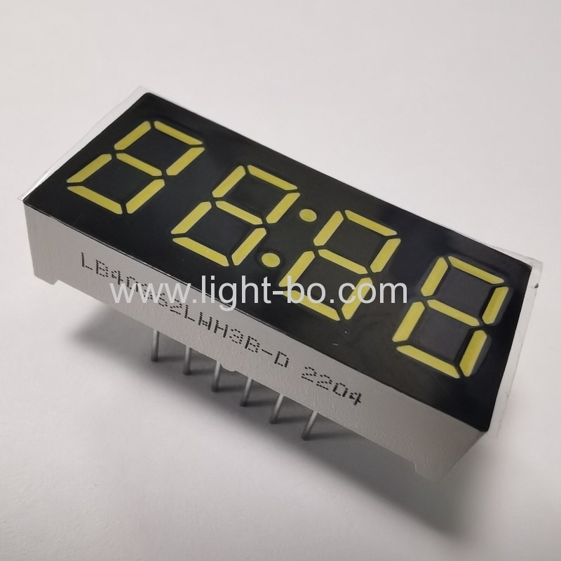 ultraweiße 0,36-Zoll-4-stellige LED-Anzeige mit sieben Segmenten, gemeinsame Kathode für die Uhranzeige