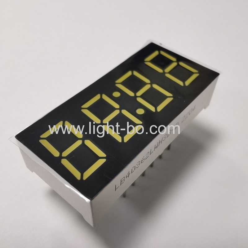 شاشة عرض LED فائقة البياض مقاس 0.36 بوصة مكونة من 4 أرقام وسبعة أجزاء وكاثود مشترك لمؤشر الساعة