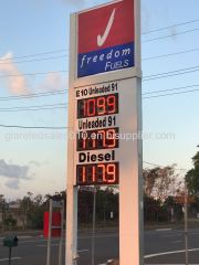 LED Gas Price Signs 7 Segment IP65 Outdoor Use Custom LED Gas Station Price Board