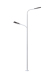 Highlux factory direct sale lighting poles 6-12m round single arm double arms lamps for solar led lighting