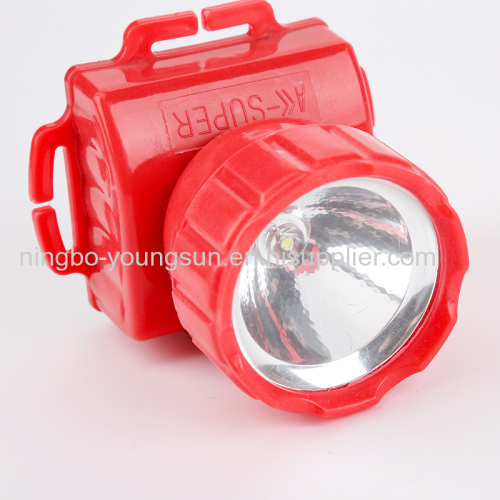 Red Plastic Outdoor 3AA LED Headlamp