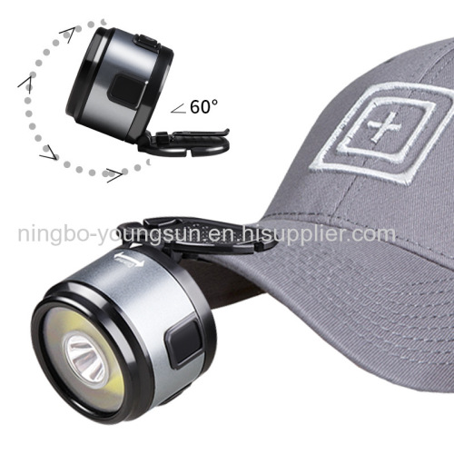 Red Light SOS Magnet Cap Clip LED Bulb Rechargeable Headlamp