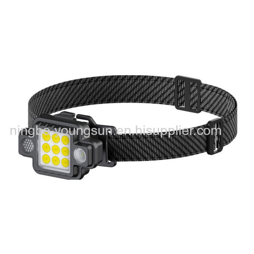 Blue Light Red SOS Magnet Rechargeable Headlamp