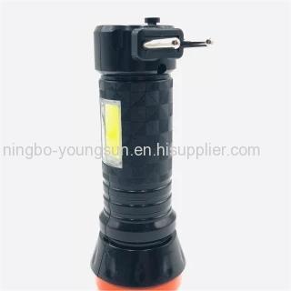 Cheap Plastic LED Torch Flashlight with Side COB LED