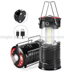 USB Rechargeable Outdoor Camping Lights Red LED Magnet Lantern