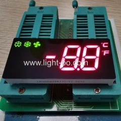 Красный/зеленый 2-значный 7-сегментный светодиодный дисплей со знаком минус для цифрового контроллера холодильника