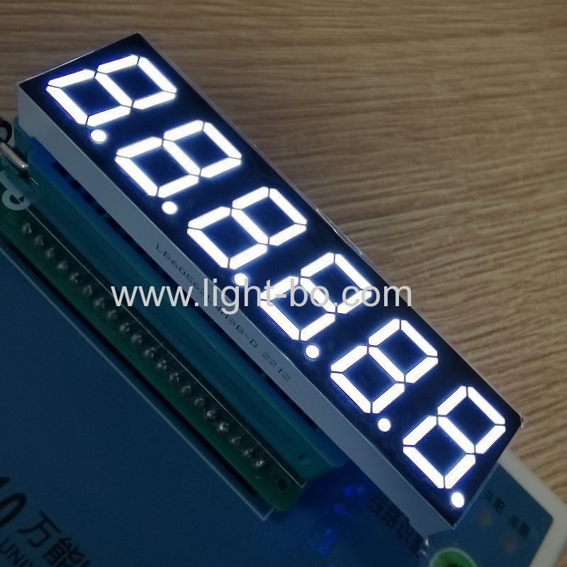 ultra brilhante branco 14.2mm 6 dígitos 7 segmnet display led cátodo comum para indicador digital