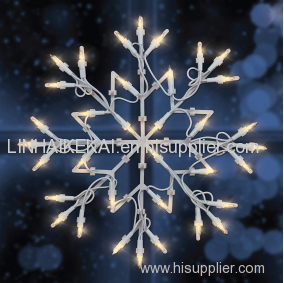 Christmas hanging plastic snowflake light for wall and window decoration