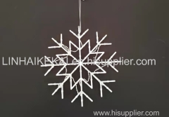 Christmas hanging plastic snowflake light for wall and window decoration