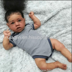 55cm dark black Reborn doll