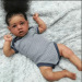 55cm dark black Reborn doll