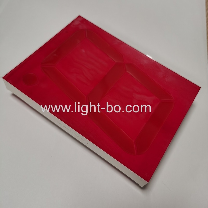 Display led de 7 segmentos de 4 polegadas cátodo comum com led vermelho de superfície vermelha epóxi