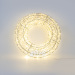 Silver hard wire 3D garland LED Wreath