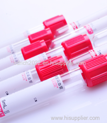 No Additive Plain Tubes Evacuated Blood Collection Sreum Tube Test Tube for Blood Sample Colletion (CE)