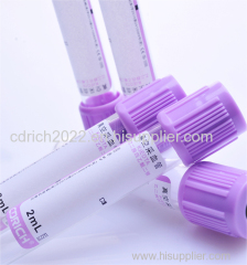 EDTA Tube Whole Blood Tubes Evacuated Blood Collection EDTA K2 EDTA K3 Tubes Test Tube for Blood Sample Colletion (CE)