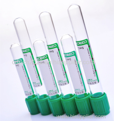 Heparin Plasma Tubes Evacuated Blood Collection Sodium Heparin/Lithium Heparin Tubes Test Tube for Blood Sample Colleti