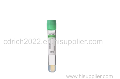 Gel&Lithium/Sodium Heparin Tube Evacuated Blood Collection Tube Test Tube for Blood Sample Colletion (CE)