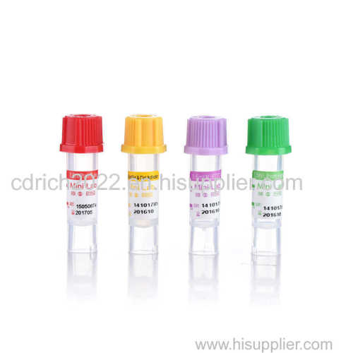 Disposable Medical Micro Blood Collection Tubes