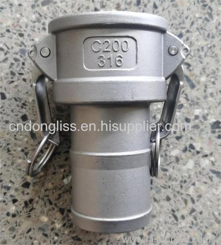 Camlock Hose Fittings hydraulic quick coupling Type C stainless steel 304 price