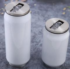 12OZ 17OZ Stock Can Shaped Stainless Steel Double Wall Vacuum Insulated Sublimation Tumbler Can With Straw