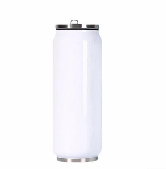 12OZ 17OZ Stock Can Shaped Stainless Steel Double Wall Vacuum Insulated Sublimation Tumbler Can With Straw