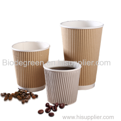 Disposable biodegradable paper cups