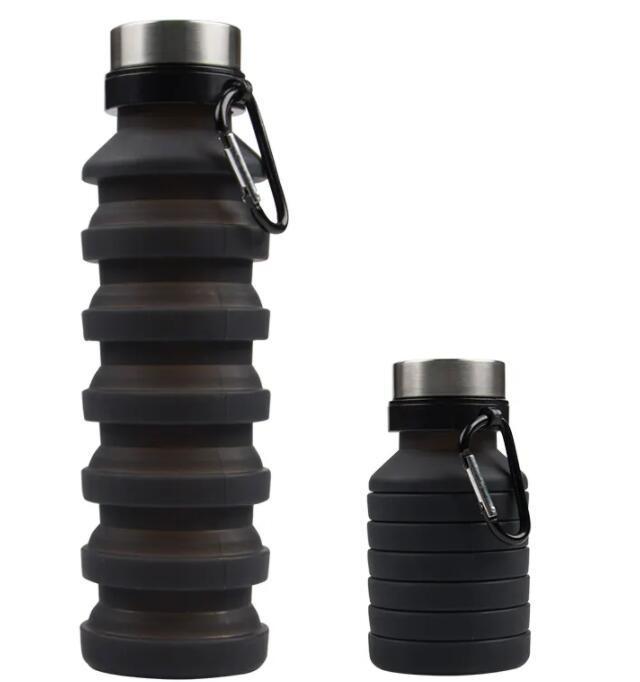 Water Bottles Shaker Drinkware Type 550ml Silicone Water Bottle