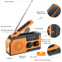 New Solar Hand Crank Am FM Multifunction Portable Dynamo Wind up Emergency Radio with Super LED Flashlight