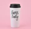 16oz portable reusable plastic coffee cup eco ice coffee cup plastic flower for woman and girl with lid coffee mug