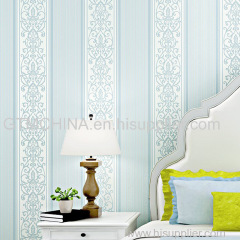 High quality white damask non woven wallpapers wallcocating