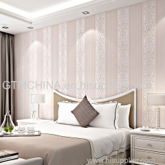 High quality white damask non woven wallpapers wallcocating