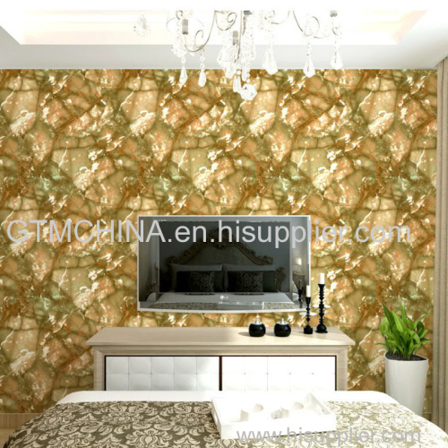 Modern interior marble 3d vinyl wallpaper pvc wallcovering manufacturer in China