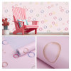 White bubble design baby child room decorative self adhesive pvc vinyl wallpaper wallcovering 0.45x10m roll package