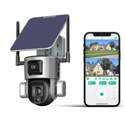 P2P 8MP 5-50mm 10x auto zoom solar panel power outdoor waterproof 4g wireless wifi surveillance camera 4K Camera