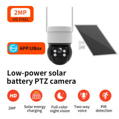 2MP Tuya smart life mobile control 4g solar power ip camera Battery Recharging wifi wireless ip ptz security camera