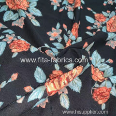 Printed Chiffon with Crepe