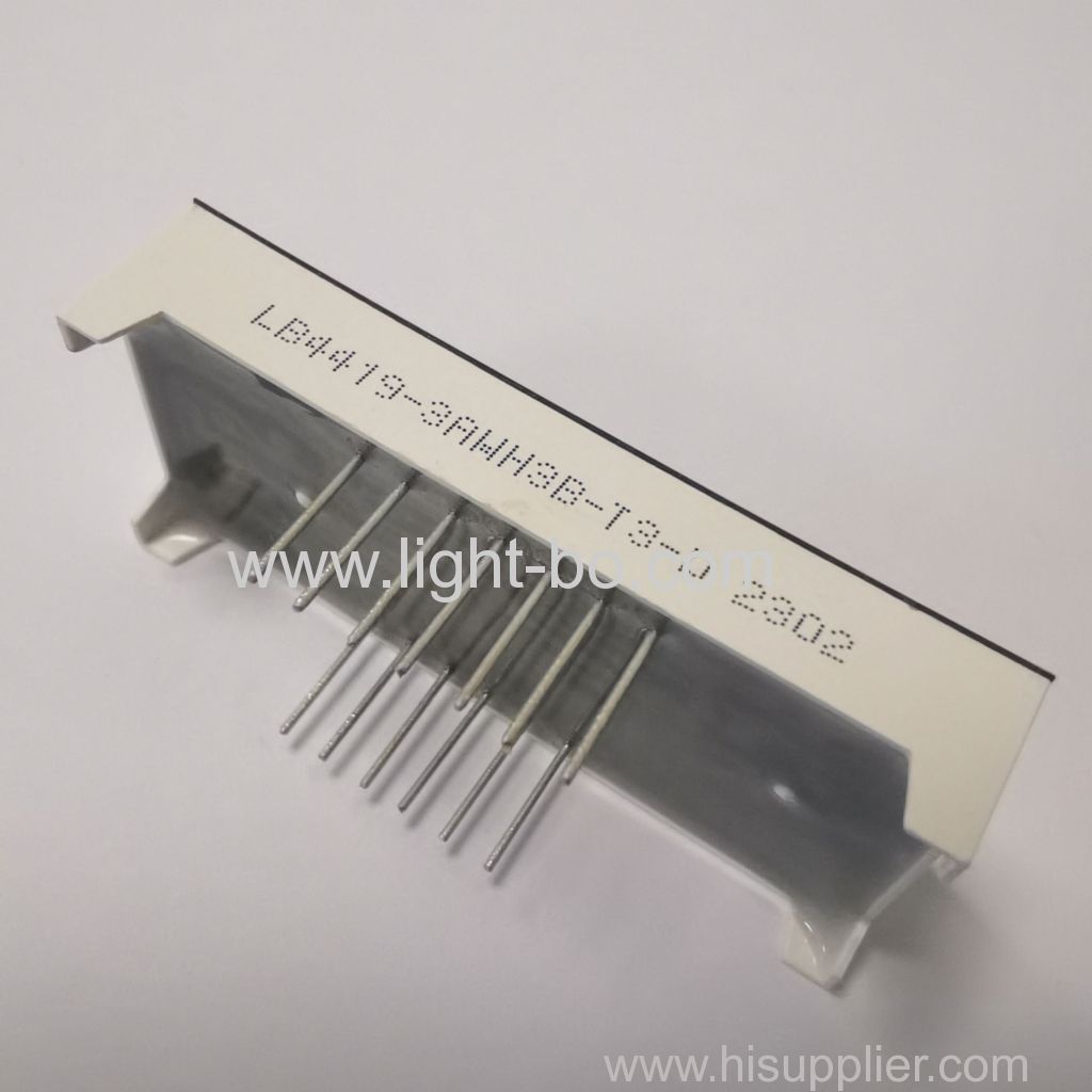 ultrahelle weiße dreistellige 7-Segment-LED-Anzeige gemeinsame Anode mit Minuszeichen