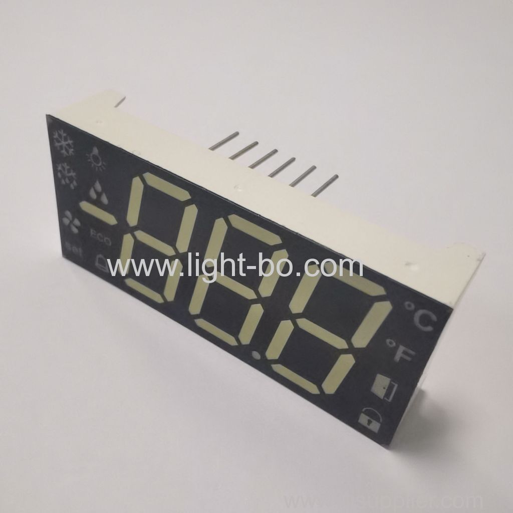 Ultra bright white Triple Digit 7 Segment LED Display Common Anode with minus sign