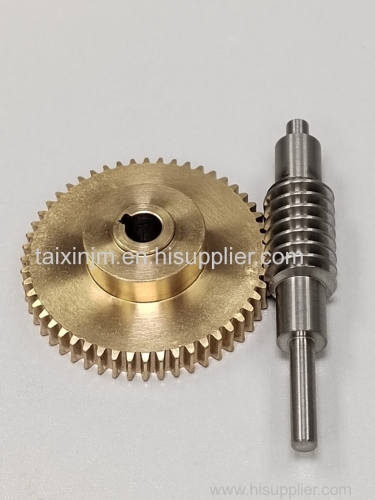 Brass worm and worm gear set