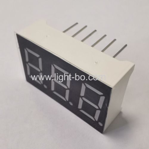 Triple digit 0.36 common cathode ultra bright red 7 segment led numeric display