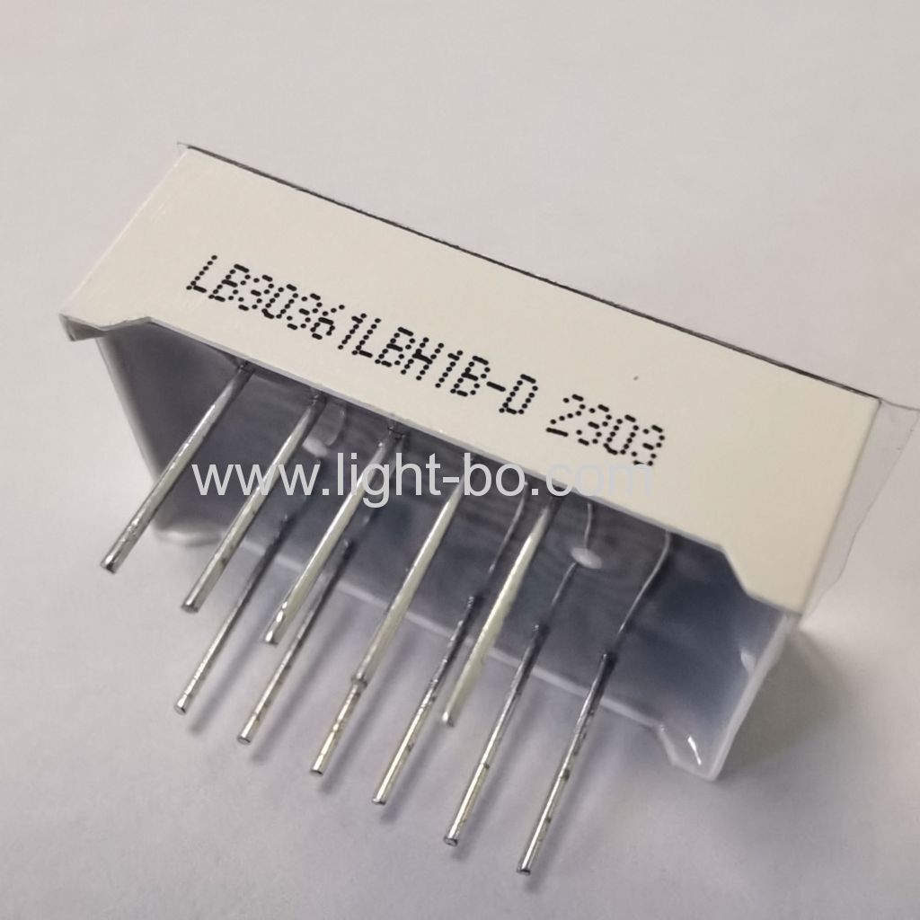 3-stellige 0,36-Zoll gemeinsame Kathode ultrahellen blauen 7 Segment-LED-Anzeige für Instrumententafel