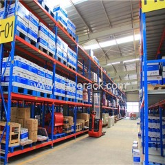 long span shelving rack for paper cartons