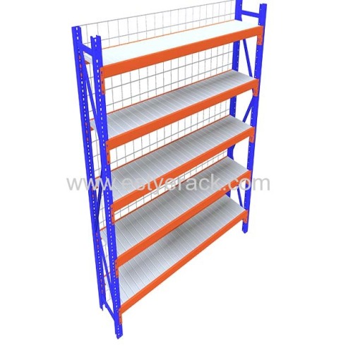 Long span shelving rack of heavy duty and medium duty of steel panel rack