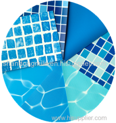 Factory Design Flexible PVC Anti-UV Blue Mosaic Swimming Pool Liner