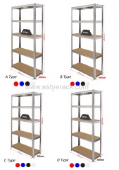 Steel Shelving Unit warehouse rivet boltless rivet shelving Storage Rack Heavy Duty Adjustable Garage Shelf