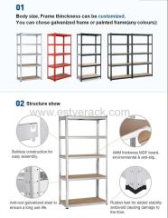 rivet shelving rack for office