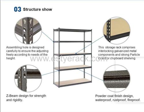 Wholesale easy to assemble storage rack Heavy Duty 5 layers industrial steel adjustable storage shelf for garage