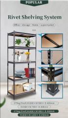 light duty iron angle steel rack slotted boltless rivet shelving